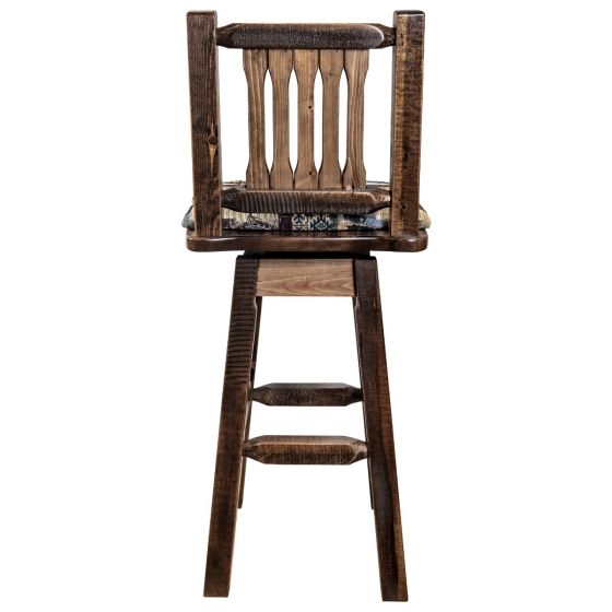 Homestead Collection Swivel Barstool, Stain and Lacquer Finish