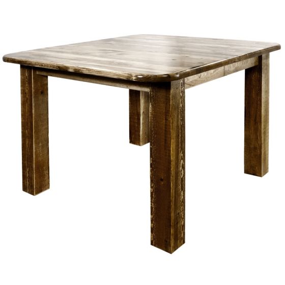 Homestead Collection 4 Post Dining Table w Leaves Stain and Lacquer Finish