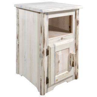 Montana Collection End Table with Door, LEFT Hinged