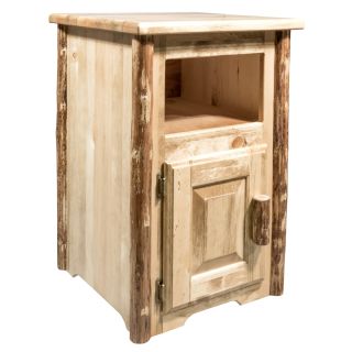 Glacier Country End Table With Door, LEFT Hinged