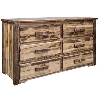 Homestead Collection 6 Drawer Dresser, Early American Stain & Lacquer Finish