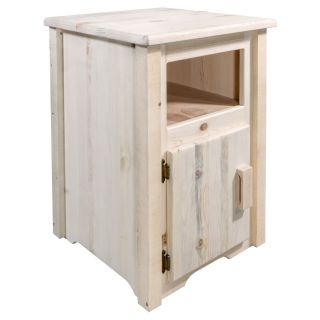 Homestead Collection End Table with Door, LEFT Hinged