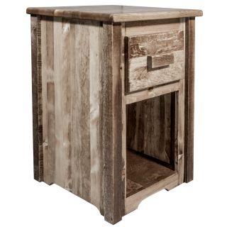 Homestead Collection End Table with Drawer, Stain and Lacquer