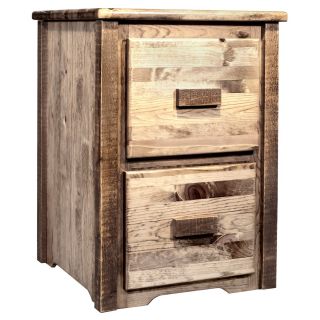 Homestead Collection 2 Drawer File Cabinet, Early American Stain and Lacquer Finish