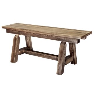 Homestead Collection 45 Inch Plank Style Bench, Early American Stain and Lacquer Finish