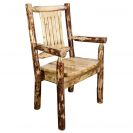 Glacier Country Captain's Chair, Wooden Seat