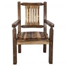 Homestead Collection Captains Chair, Standard Ergonomic Wooden Seat, Early American Stain and Lacquer Finish