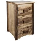 Homestead Collection 3 Drawer Nightstand, Early American Stain and Lacquer Finish