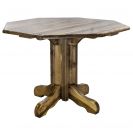 Montana Collection Center Pedestal Table, Early American Stain and Lacquer Finish