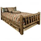 Homestead Collection Spindle Style Bed with Storage, Queen Sized Shown