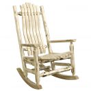 Montana Collection Log Rocker, Clear Lacquer Finish
